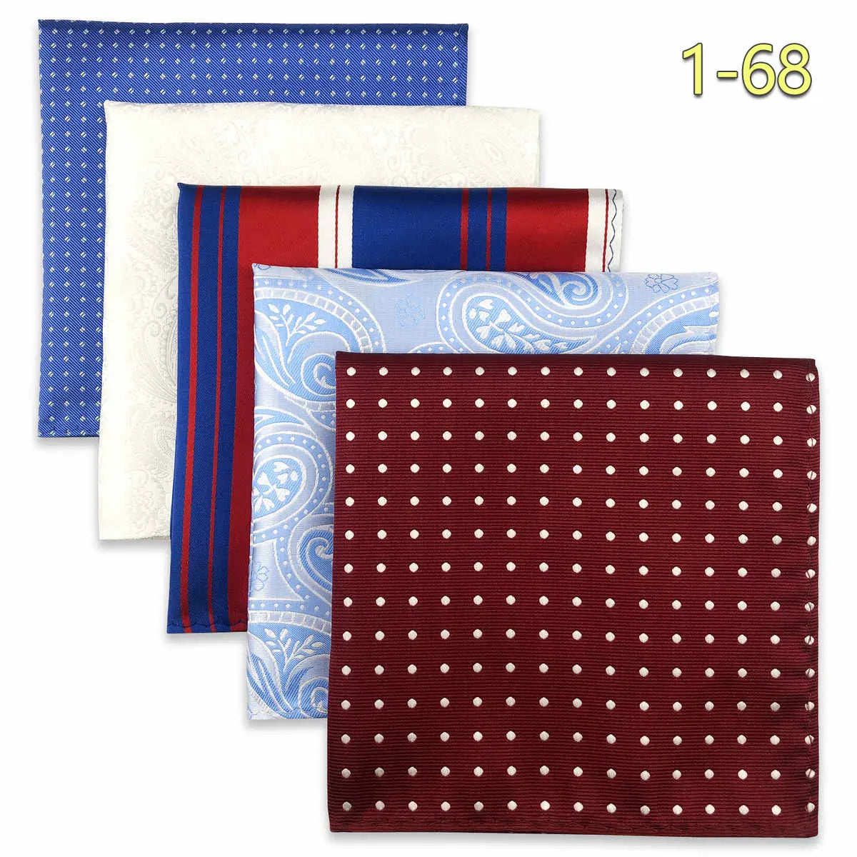 Conjunto de 5 Lenços de Bolso para Homem