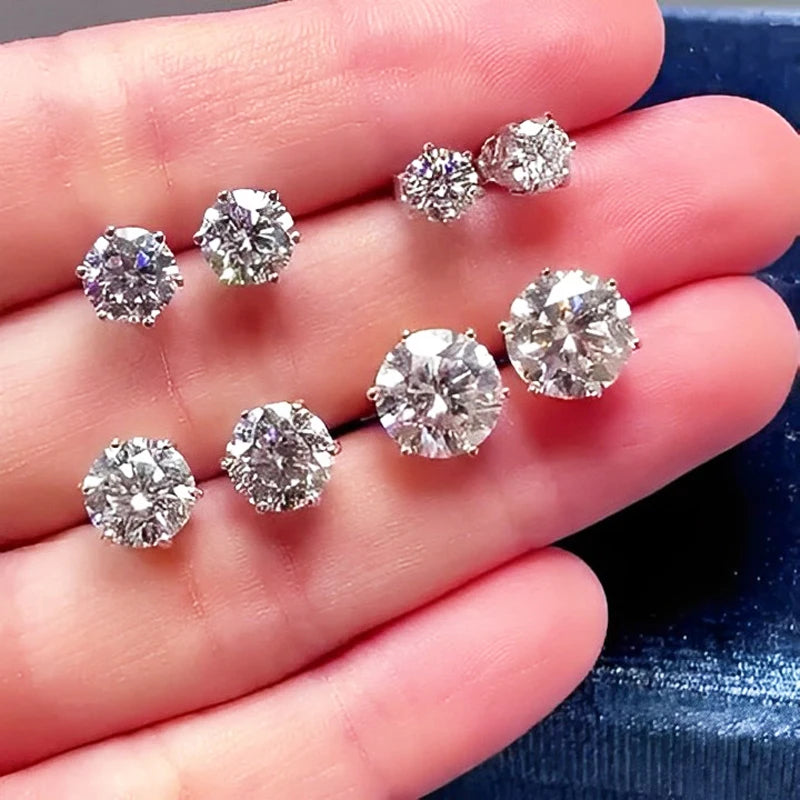 Brincos Moissanite Premium em Prata de Lei 925