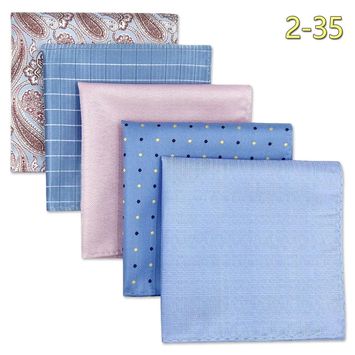 Conjunto de 5 Lenços de Bolso para Homem