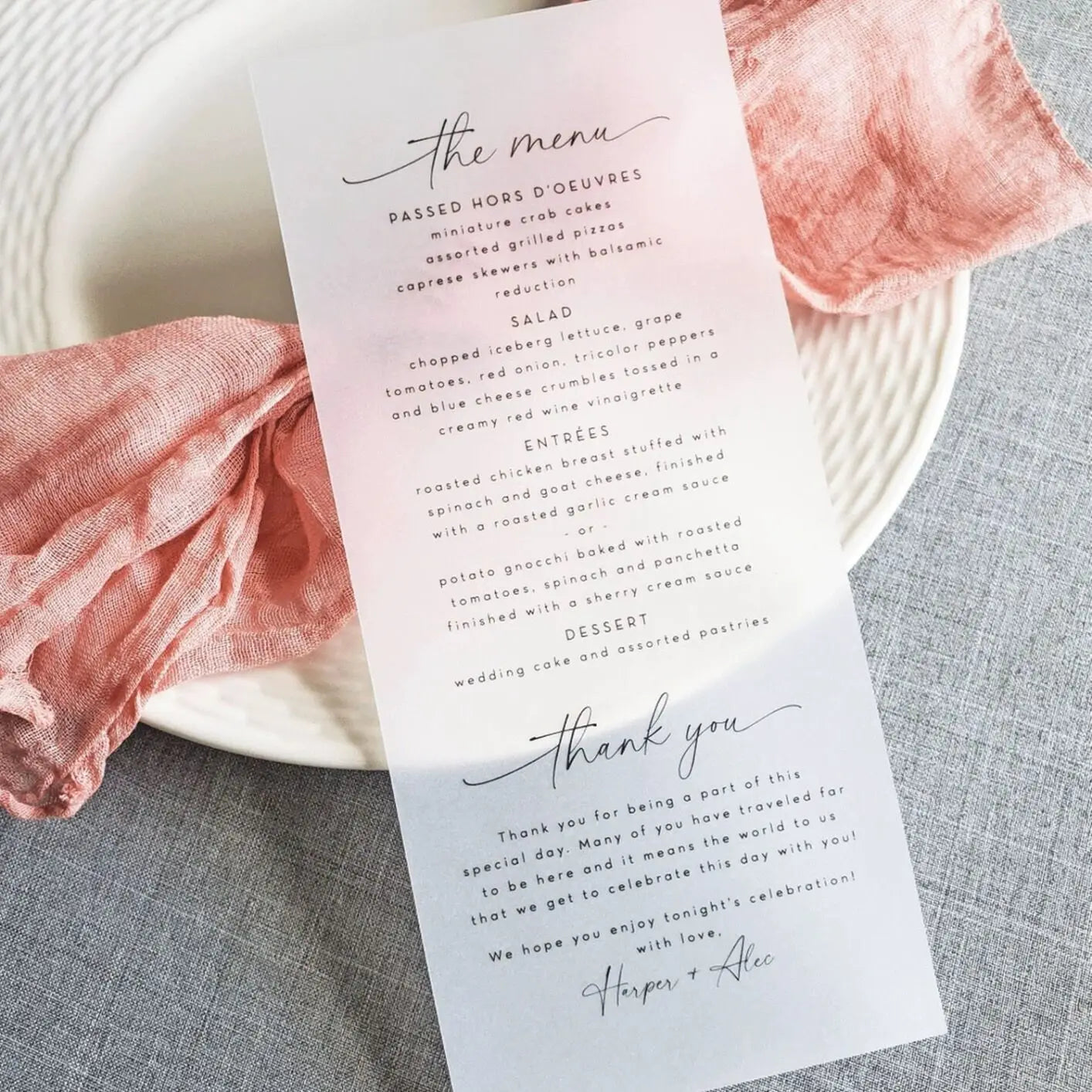 Convites e Cartões em Papel Vellum Translúcido Personalizados