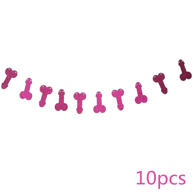Kit de Decoração Divertido para Despedida de Solteira – Balão, Toppers, Palhinhas e Confettis
