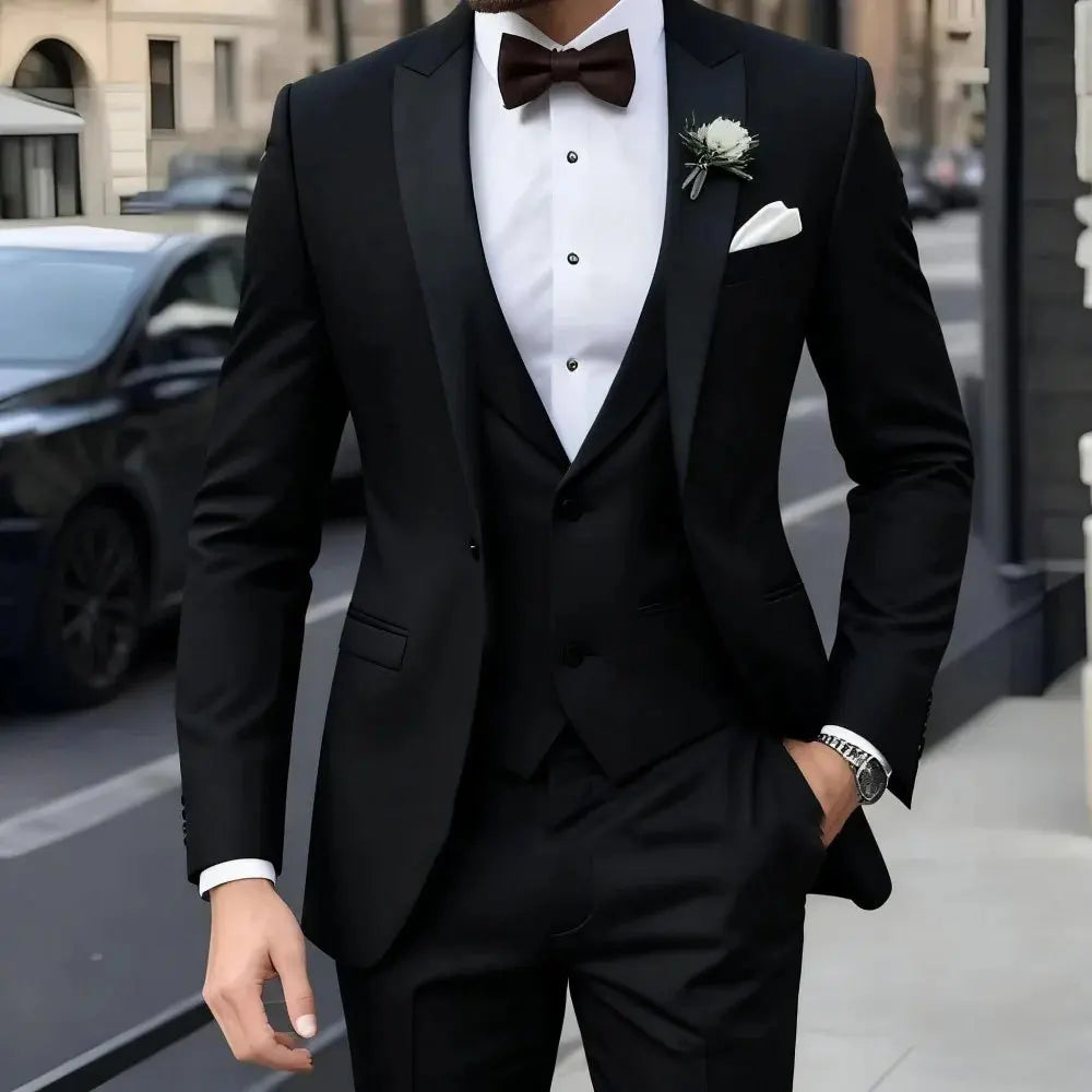 Fato Jacquard de 3 Peças para Homem