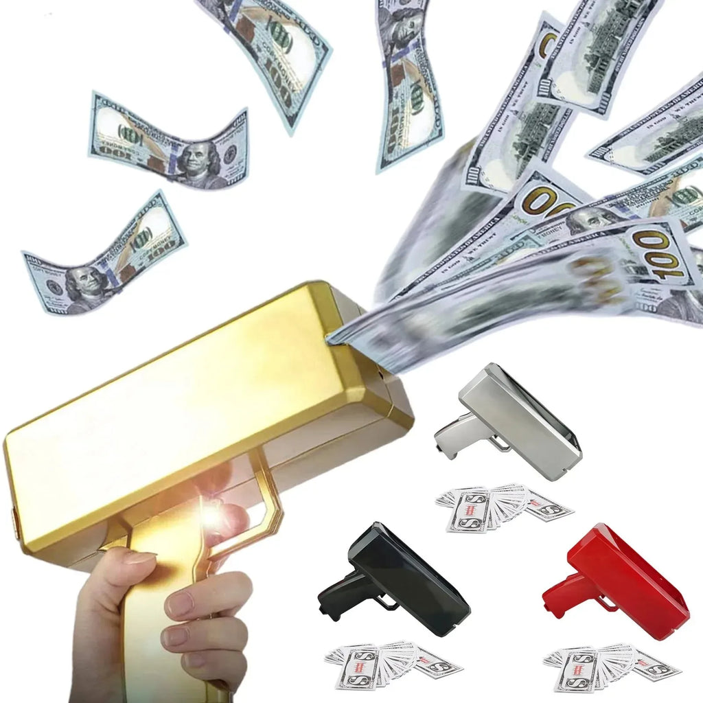 Pistola Lançadora de Notas – Acessório Divertido para Festas e Eventos