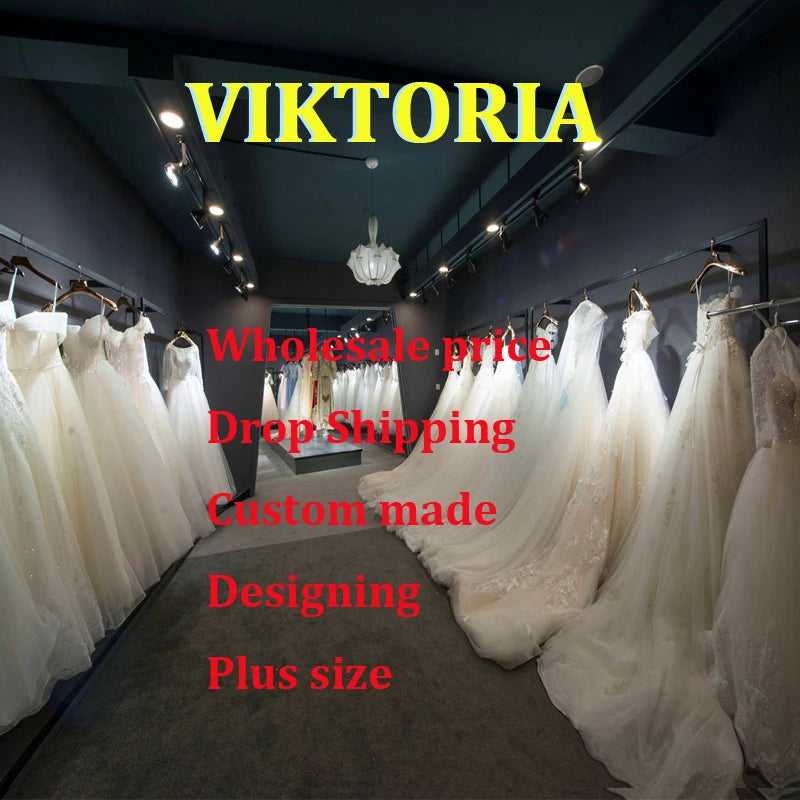 Vestido de Noiva VIKTORIA Princesa com Brilho e Flores 3D