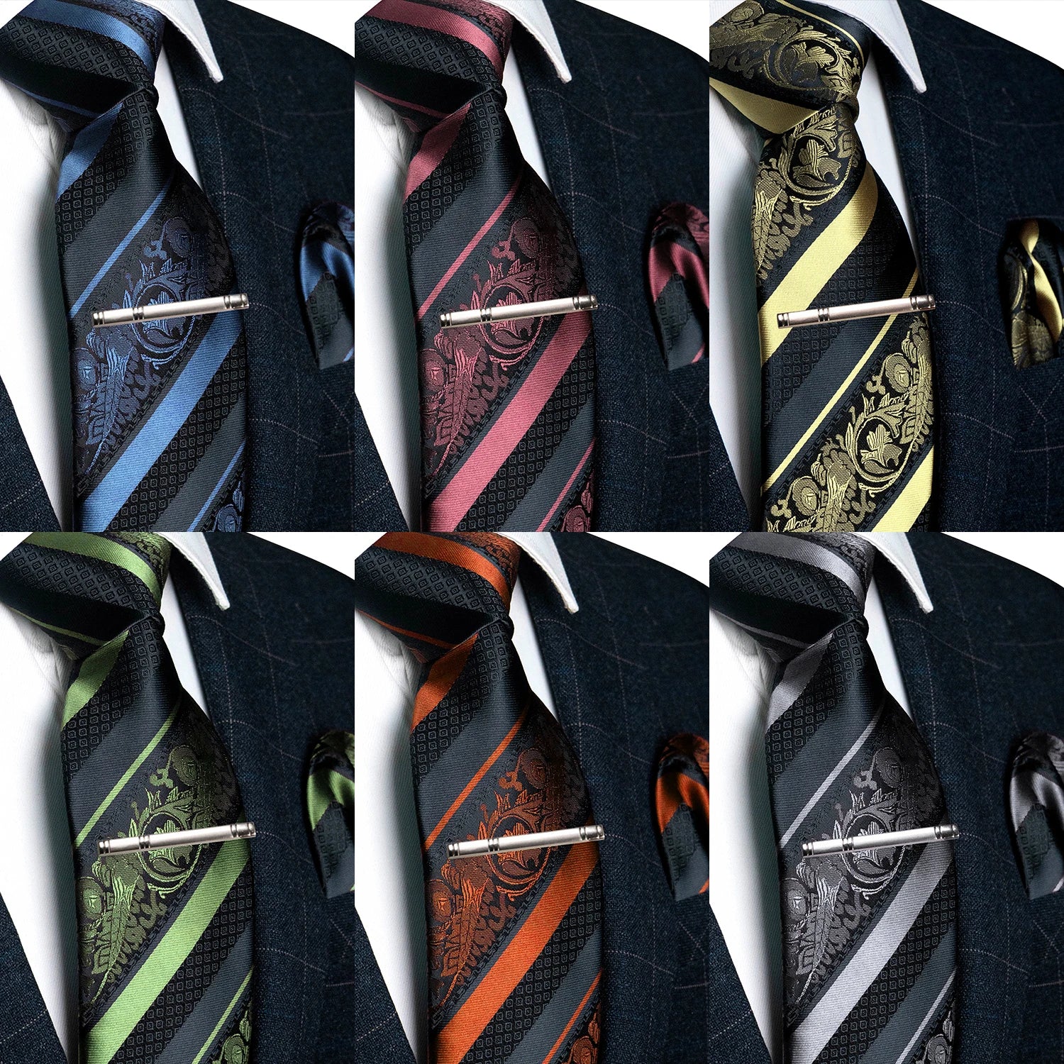 Conjunto de Gravata Floral para Homem