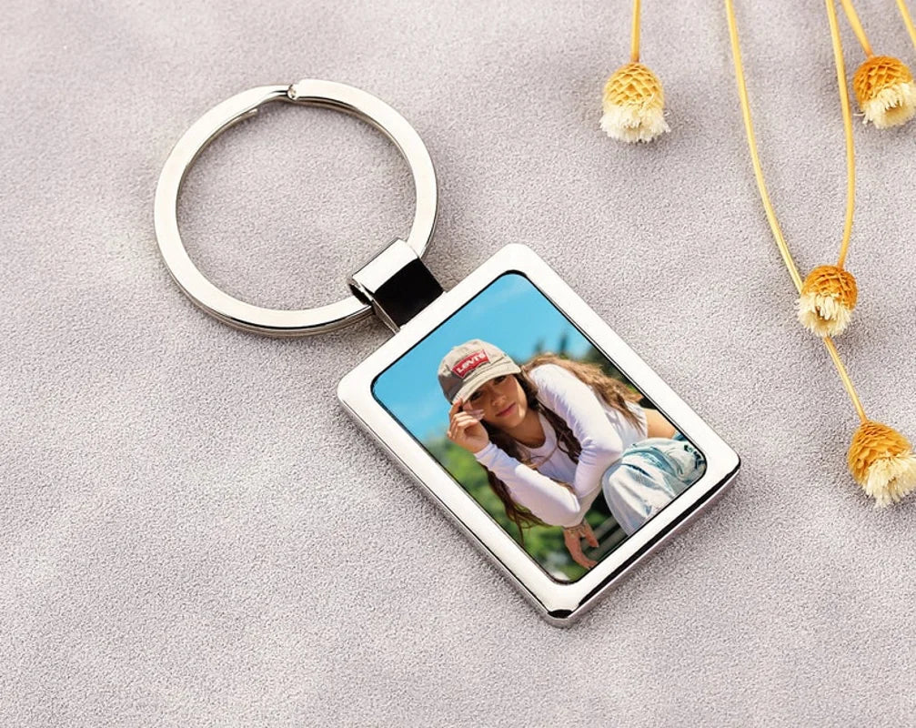 Porta-Chaves Personalizado com Fotografia e Data Especial