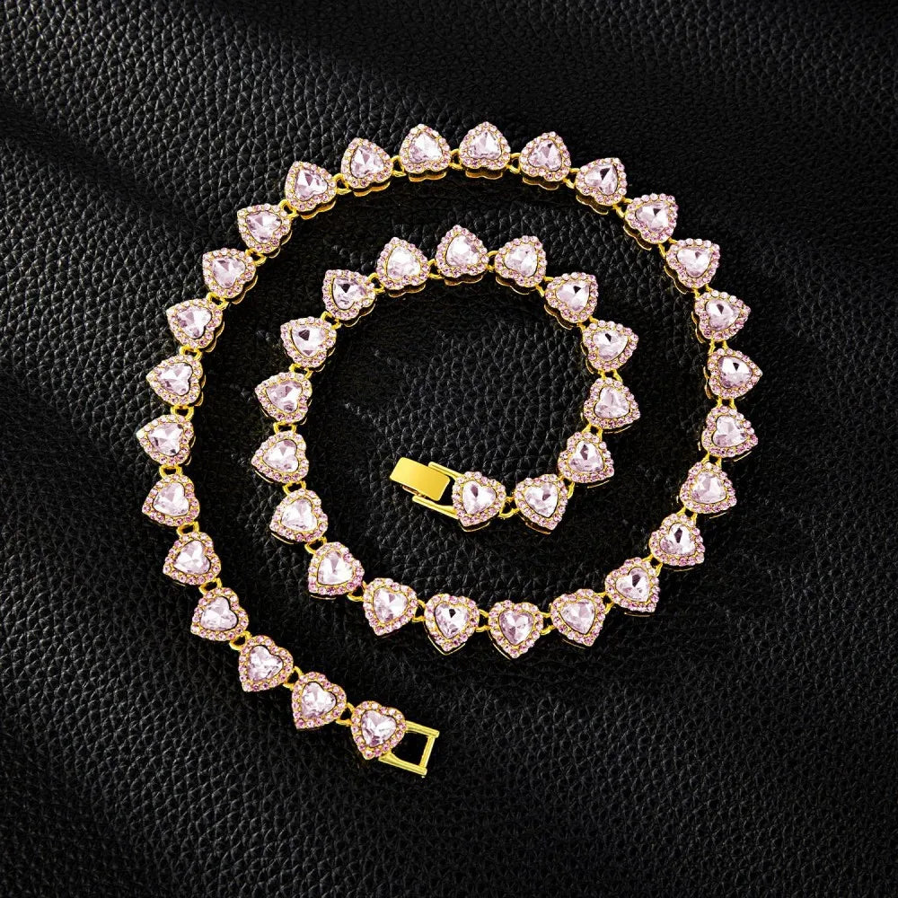 Conjunto Tennis com Zircónias e Coração