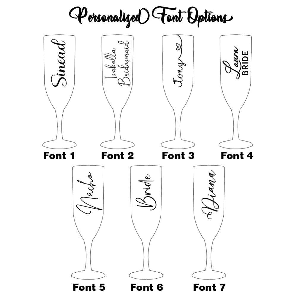 Taças de Champanhe Brancas Personalizadas para Casamento