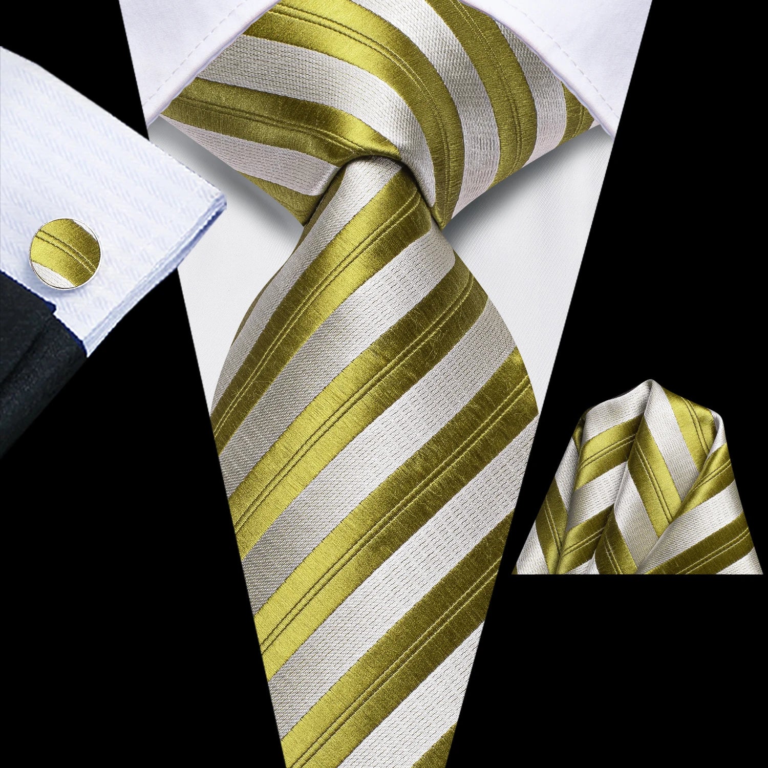 Conjunto Premium de Gravata Verde para Homem