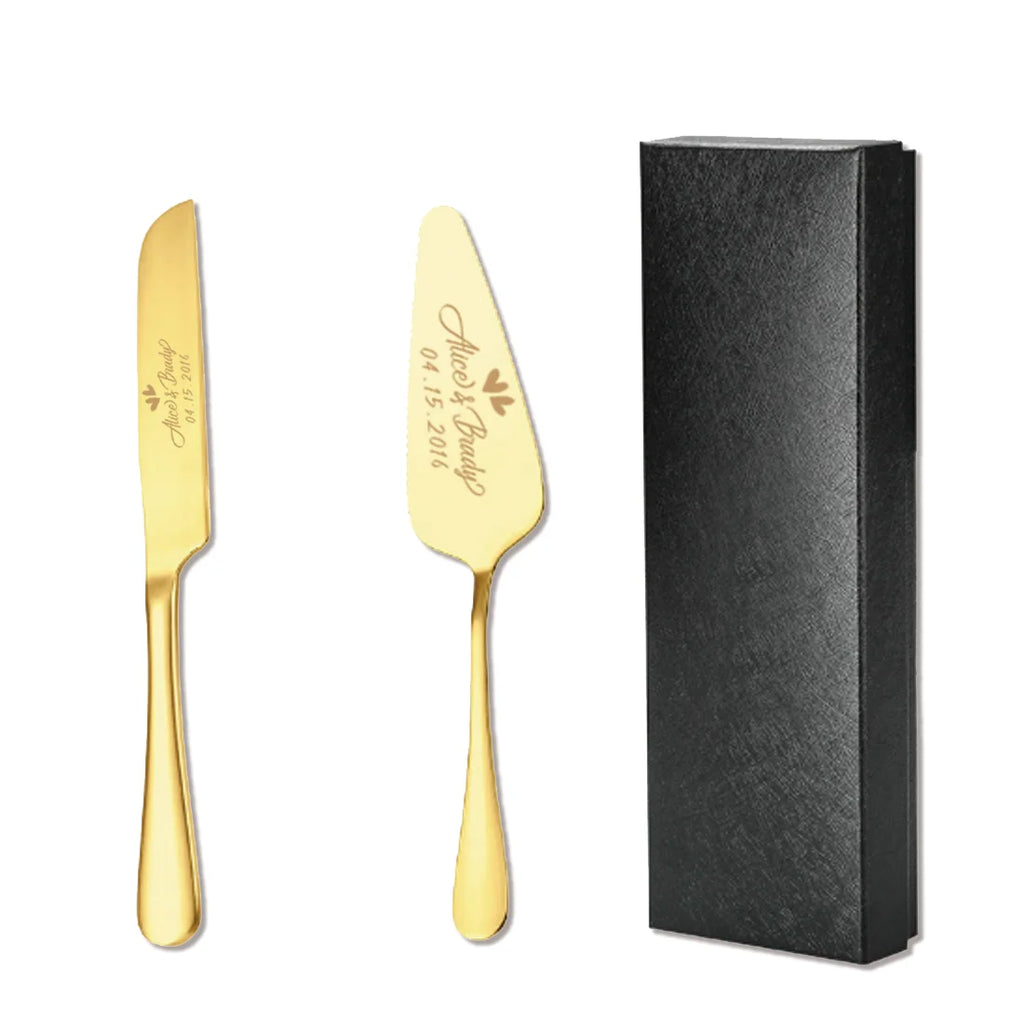Conjunto Personalizado de Faca e Espátula para Bolo