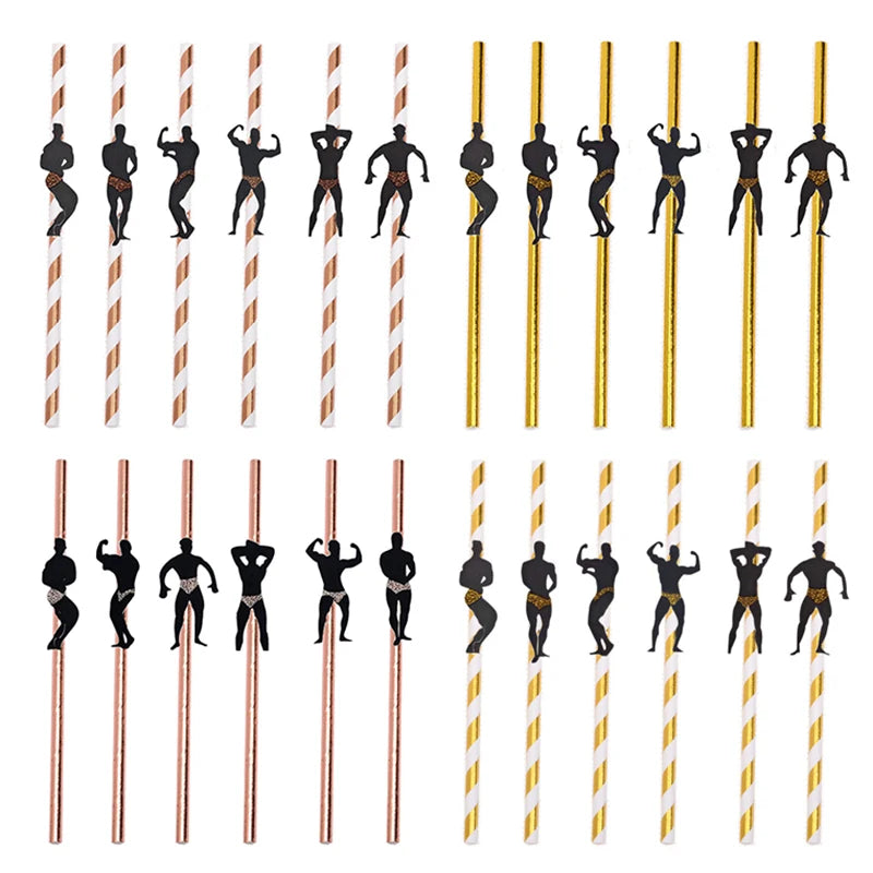 Palhinhas para Despedida de Solteira com Decoração de Lingerie – Pack de 6