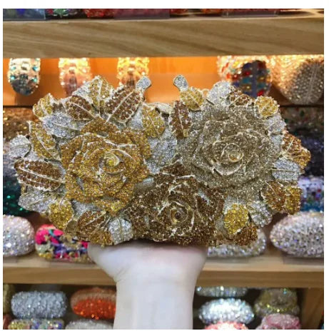 Clutch Luxo Rosa em Cristais