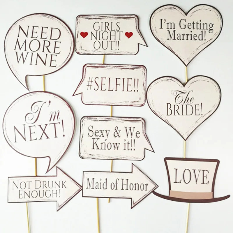 Acessórios para Fotografias de Casamento – Kit DIY para Selfies e Photo Booth