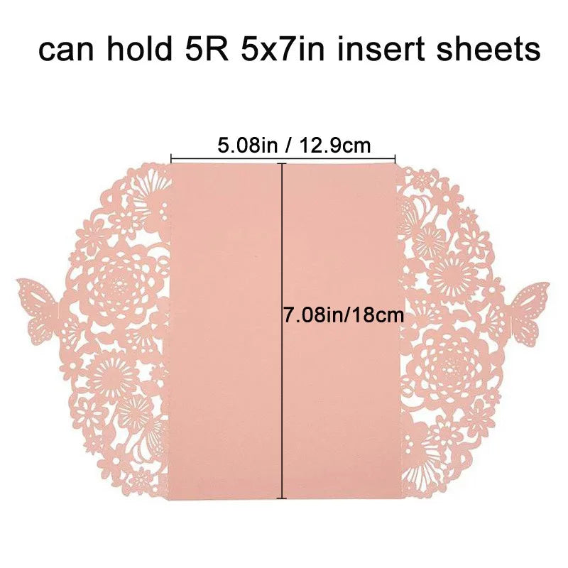 Convites de Casamento Borboleta 3D Laser Cut – Pack de 10 | Elegância que Encanta