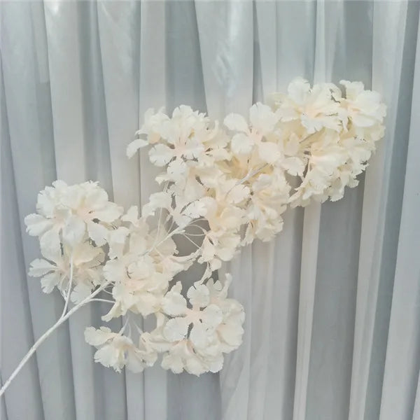 Ramo Artificial de Sakura e Hortênsia em Seda – 83 a 90 cm | Flores Decorativas para Casamento