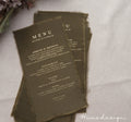 Menu de Casamento em Seda com Bordas Rasgadas