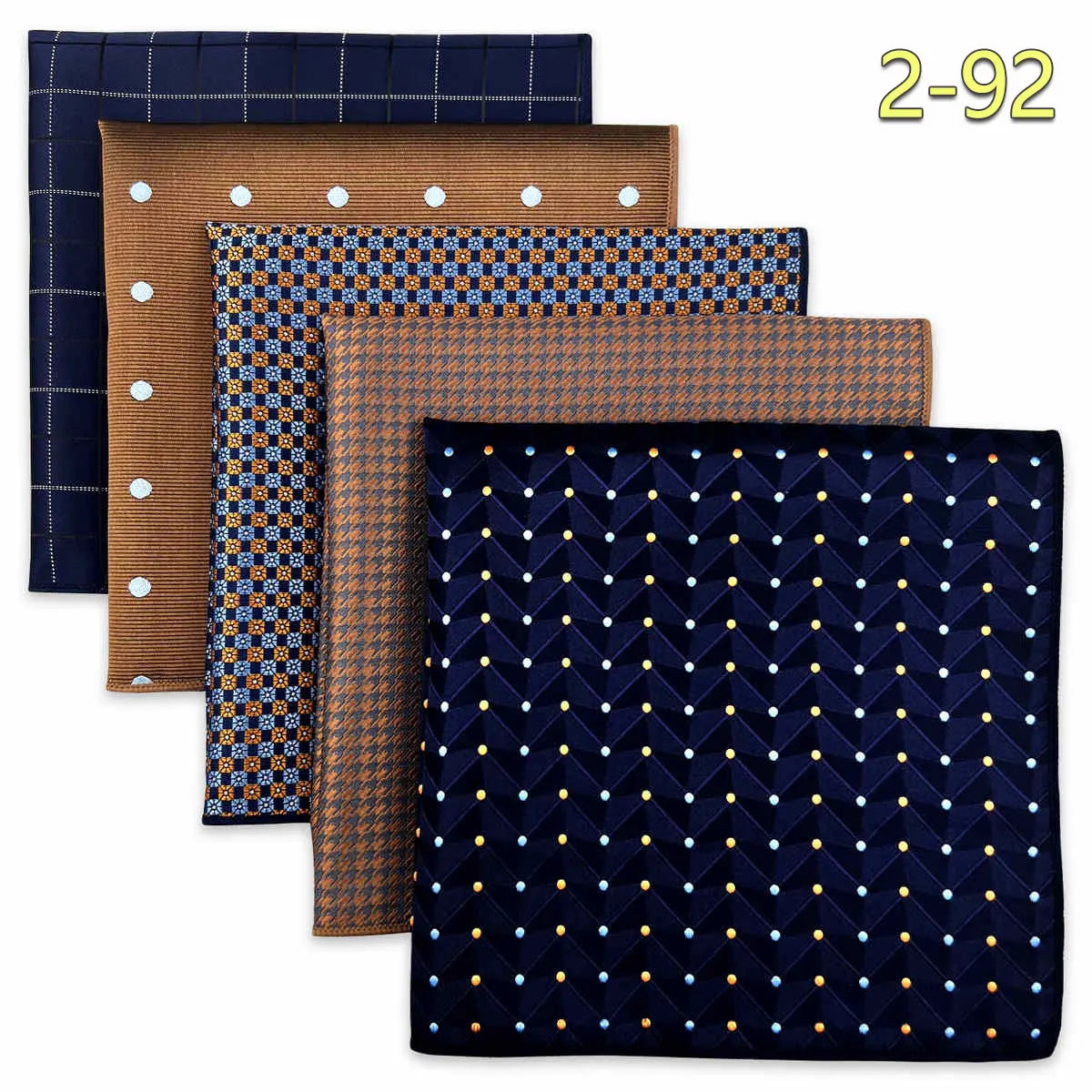Conjunto de 5 Lenços de Bolso para Homem