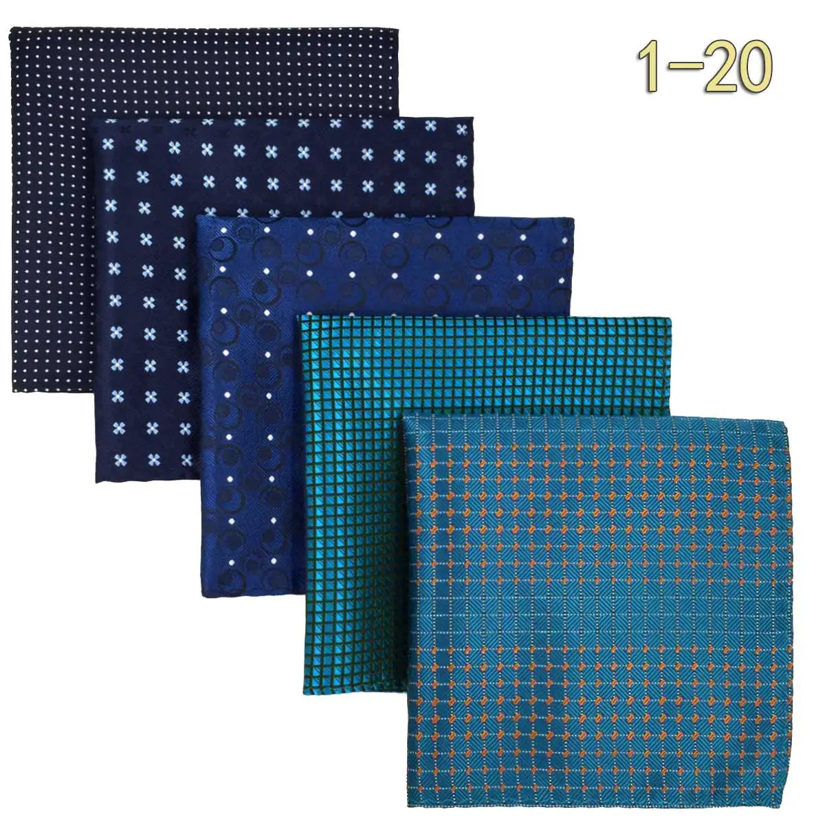 Conjunto de 5 Lenços de Bolso para Homem