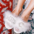 Chinelos de Noiva Personalizados com Pérolas e Plumas