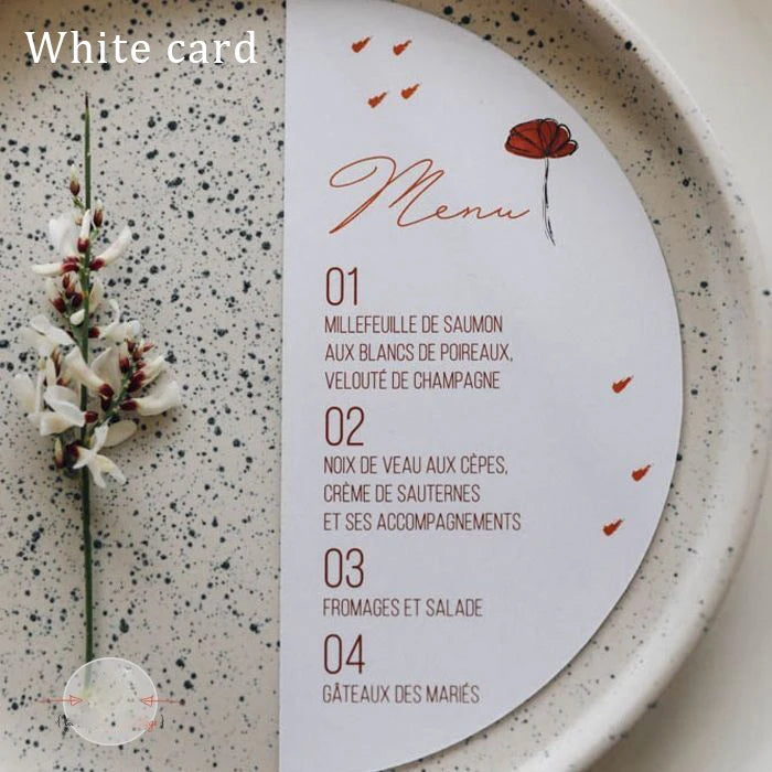 Menu de Casamento em Meio Círculo Personalizado