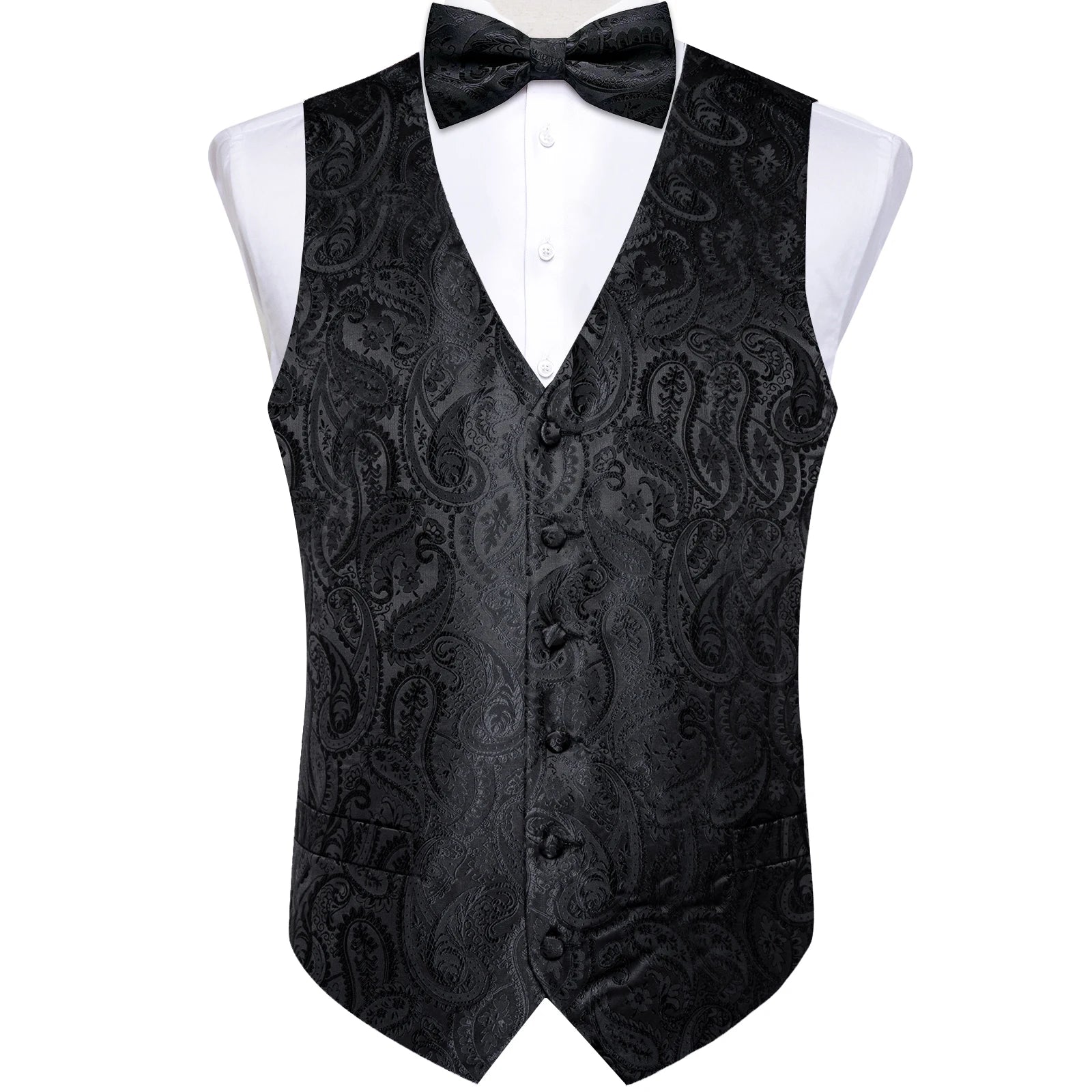 Conjunto Formal Masculino Preto Paisley