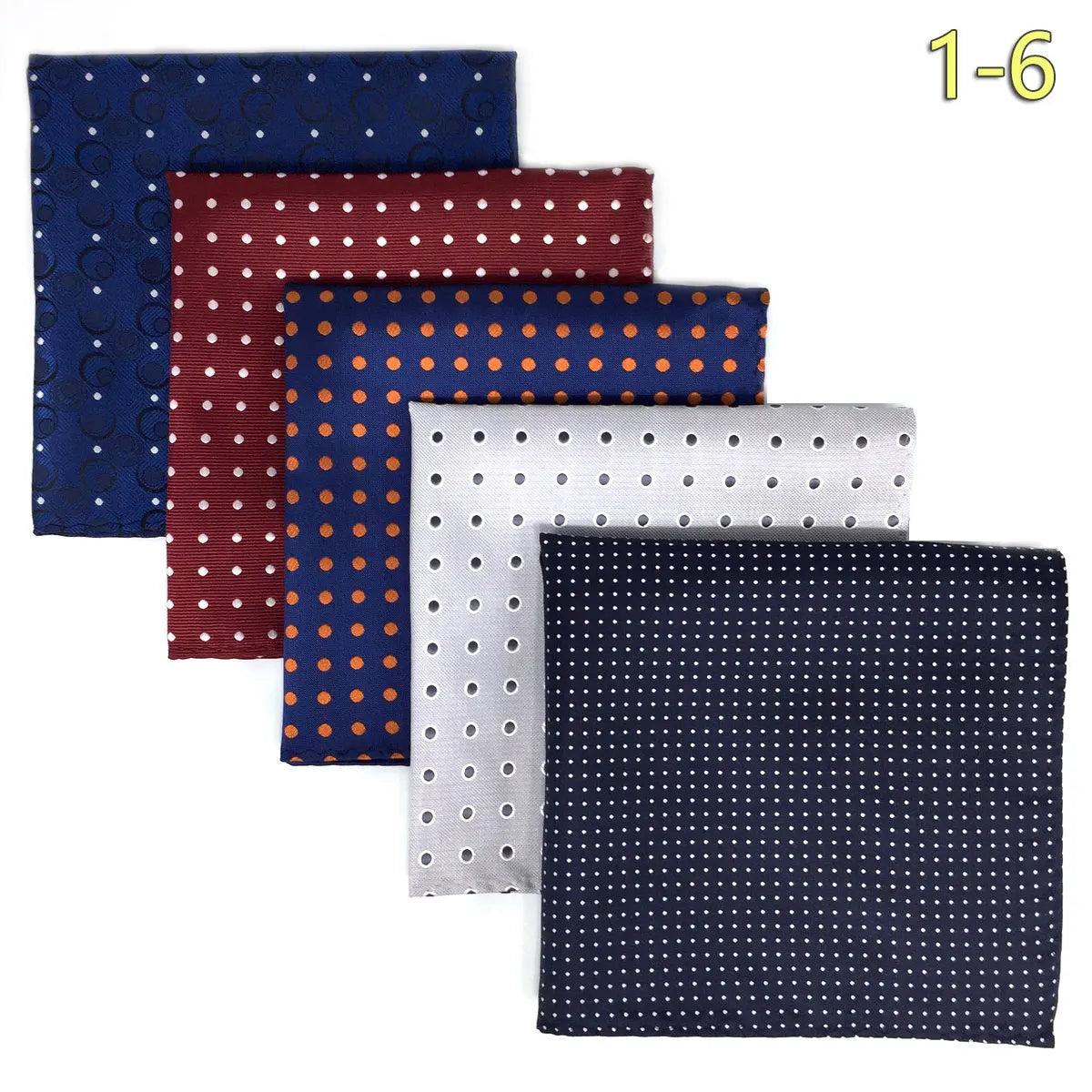 Conjunto de 5 Lenços de Bolso para Homem