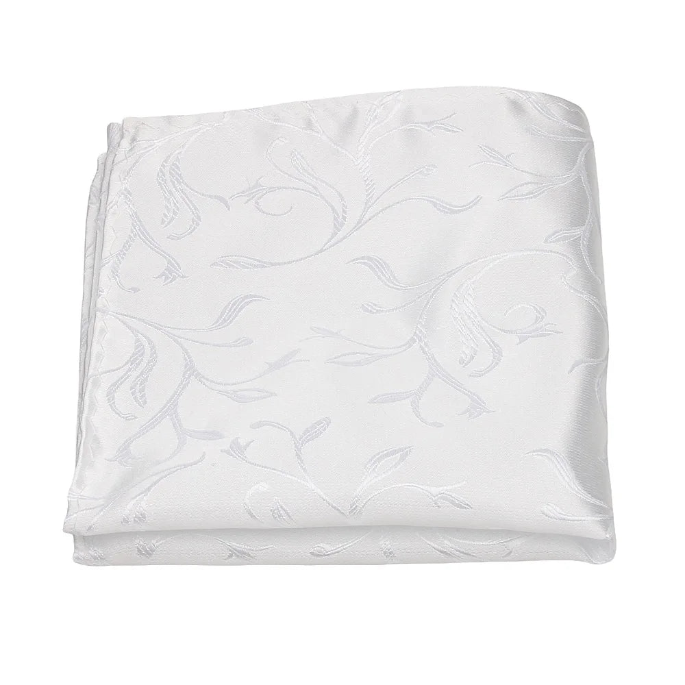 Lenço de Bolso Branco às Riscas para Homem