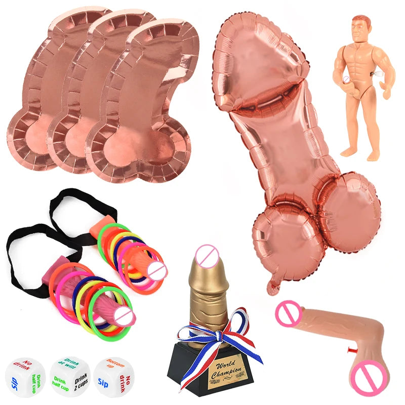 Kit de Acessórios Divertidos para Despedida de Solteira – Balões e Palhinhas Temáticas
