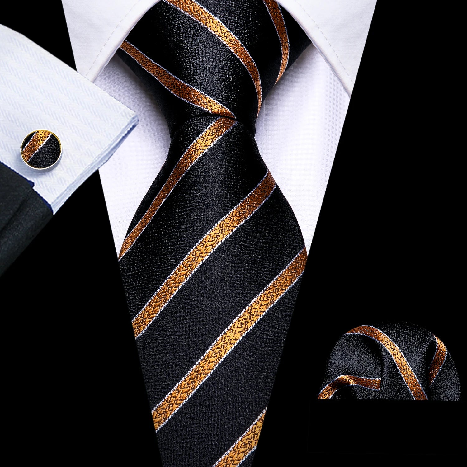 Conjunto de Gravata Jacquard Premium