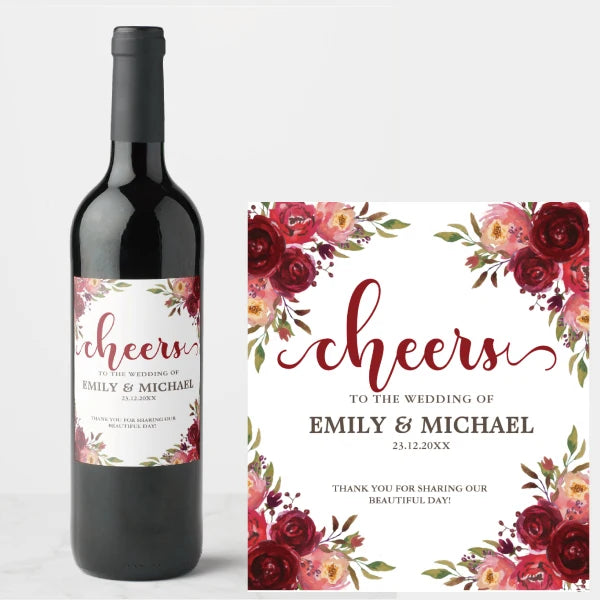 Etiquetas Personalizadas para Garrafas de Vinho — Kit com 30 Unidades