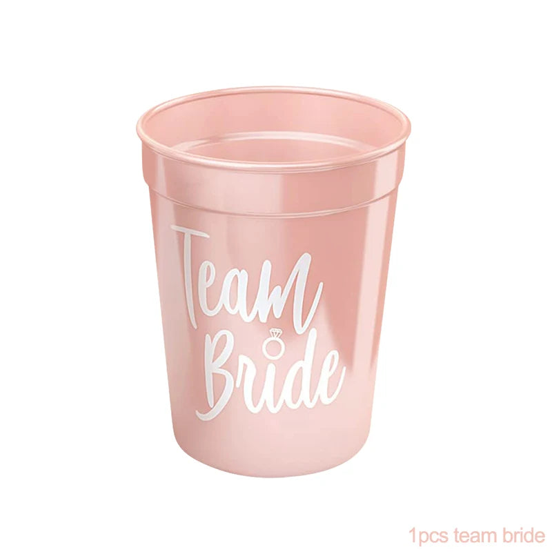 Copos "Bride & Team Bride" – Conjunto para Despedida de Solteira