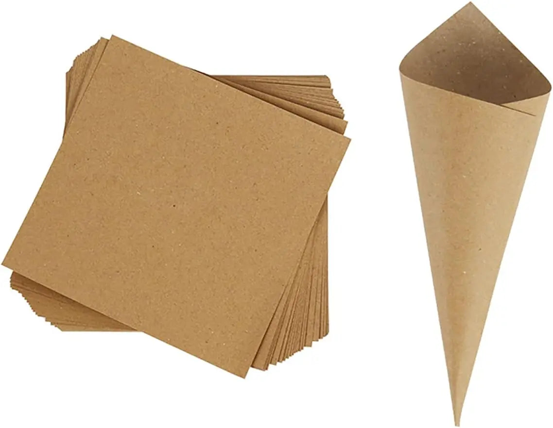 Conjunto de 30 Cones para Confettis com Caixa Suporte – Decoração para Casamentos
