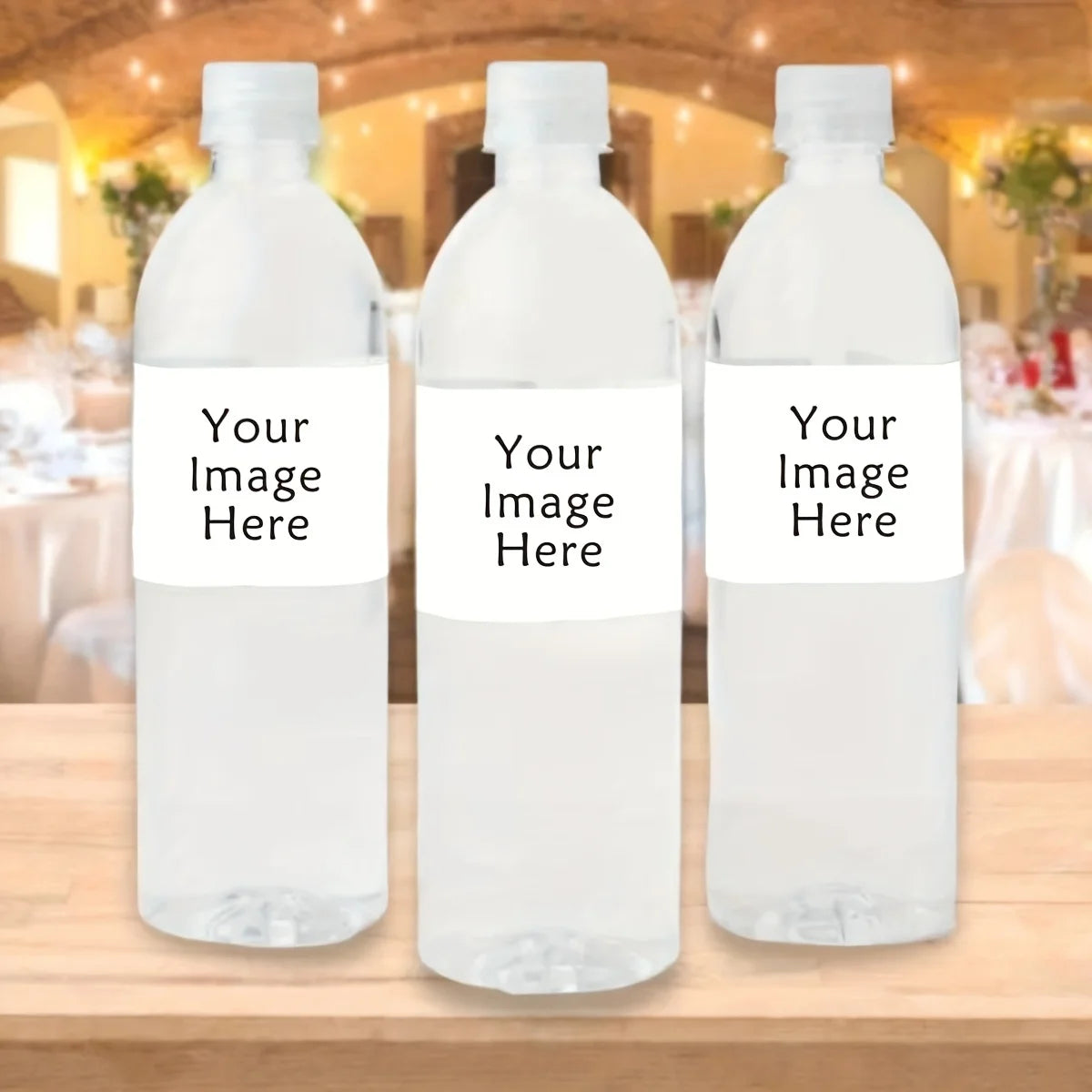 Etiquetas Personalizadas para Garrafas de Água de Casamento — Kit com 30 Unidades