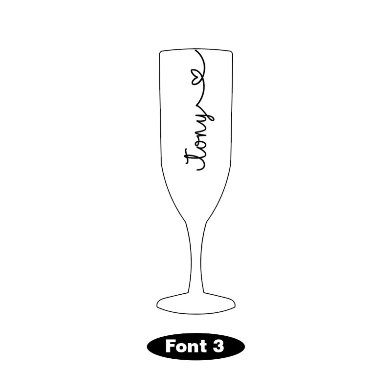 Taças de Champanhe Brancas Personalizadas para Casamento