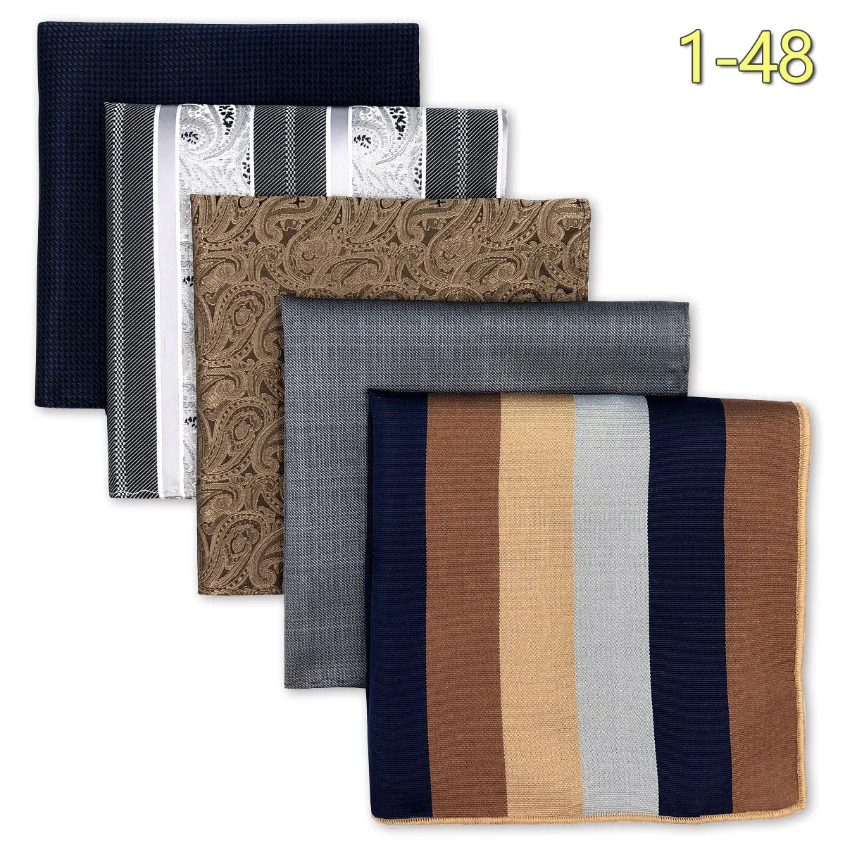 Conjunto de 5 Lenços de Bolso para Homem