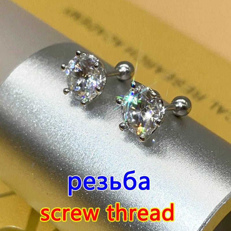 Brincos Moissanite Premium em Prata de Lei 925