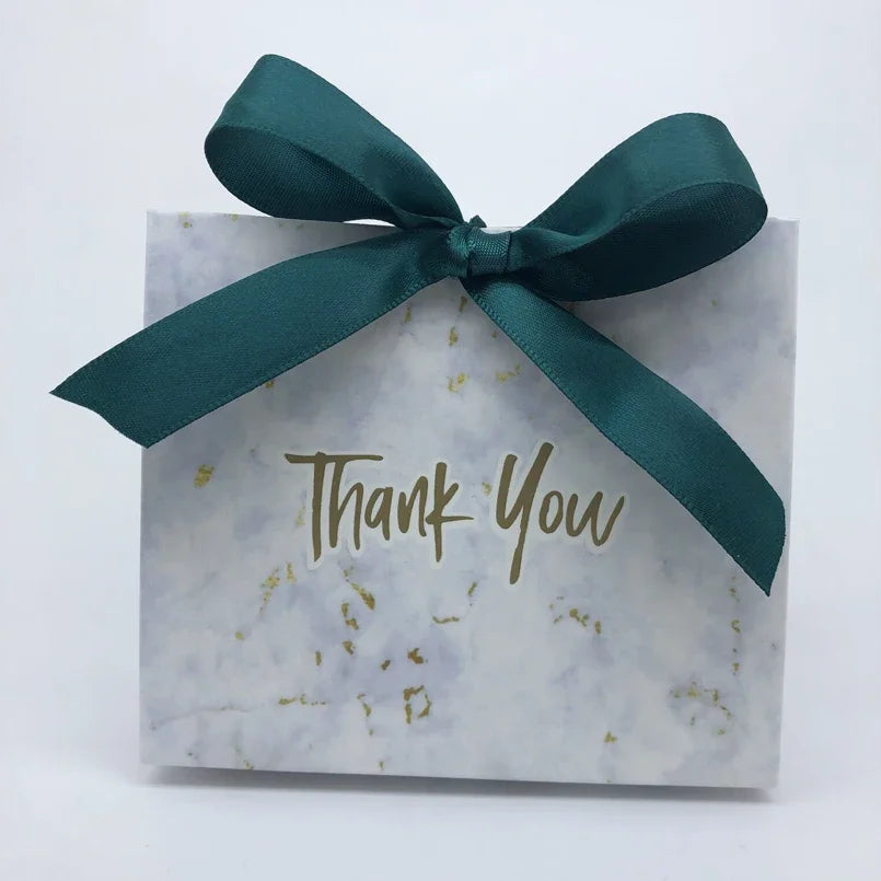 Mini Caixa-Sacola Mármore Cinza para Doces e Lembranças