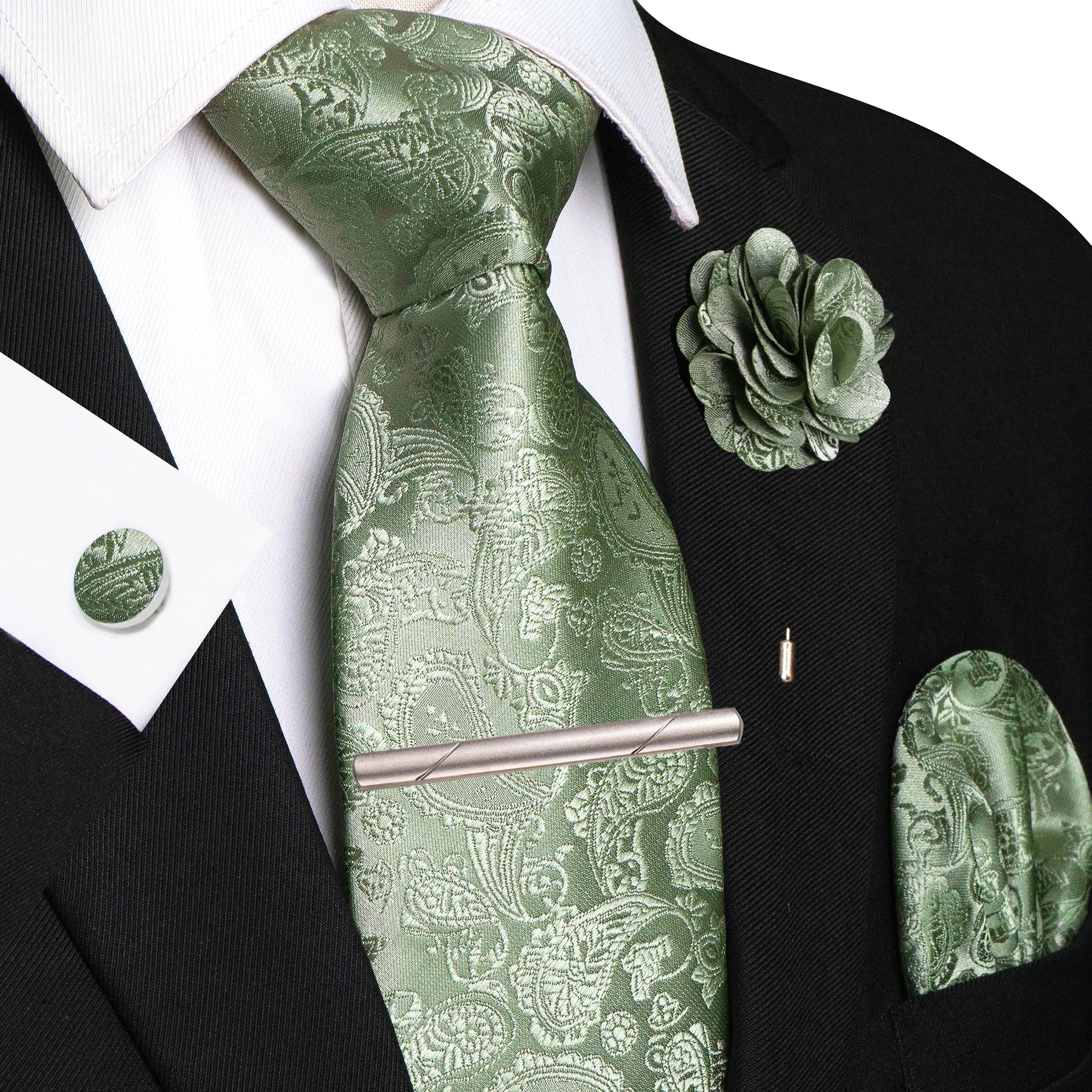 Conjunto de Gravata Paisley Premium