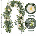 Grinalda Artificial de Eucalipto, Rosas e Gypsophila – 1,80 m