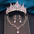 Conjunto Barroco Luxo para Noiva – Coroa, Colar e Brincos com Cristais