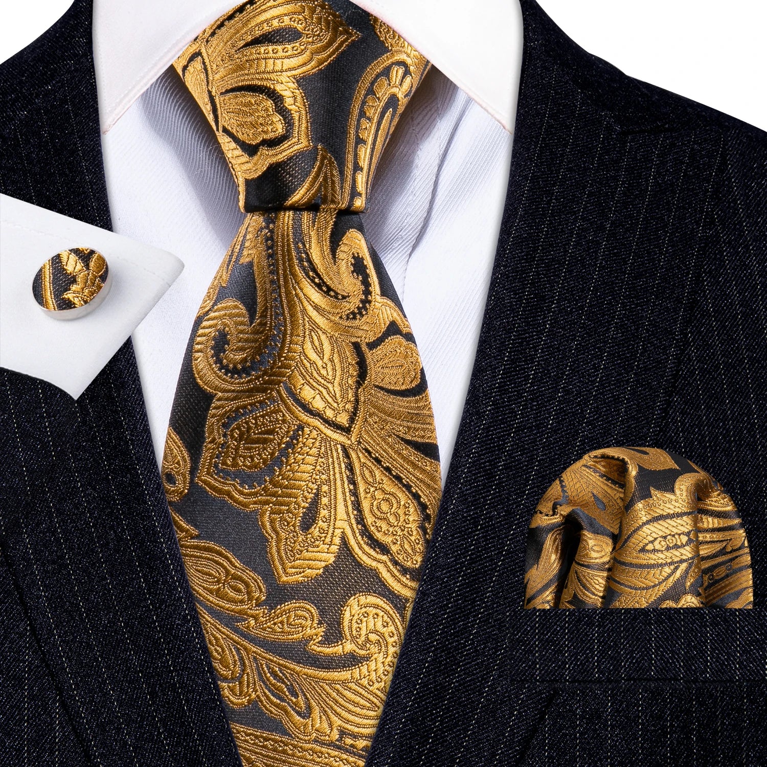 Conjunto de Gravata Jacquard Premium