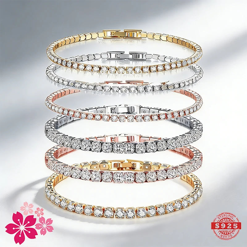Pulseira em Prata de Lei 925 com Zircónia