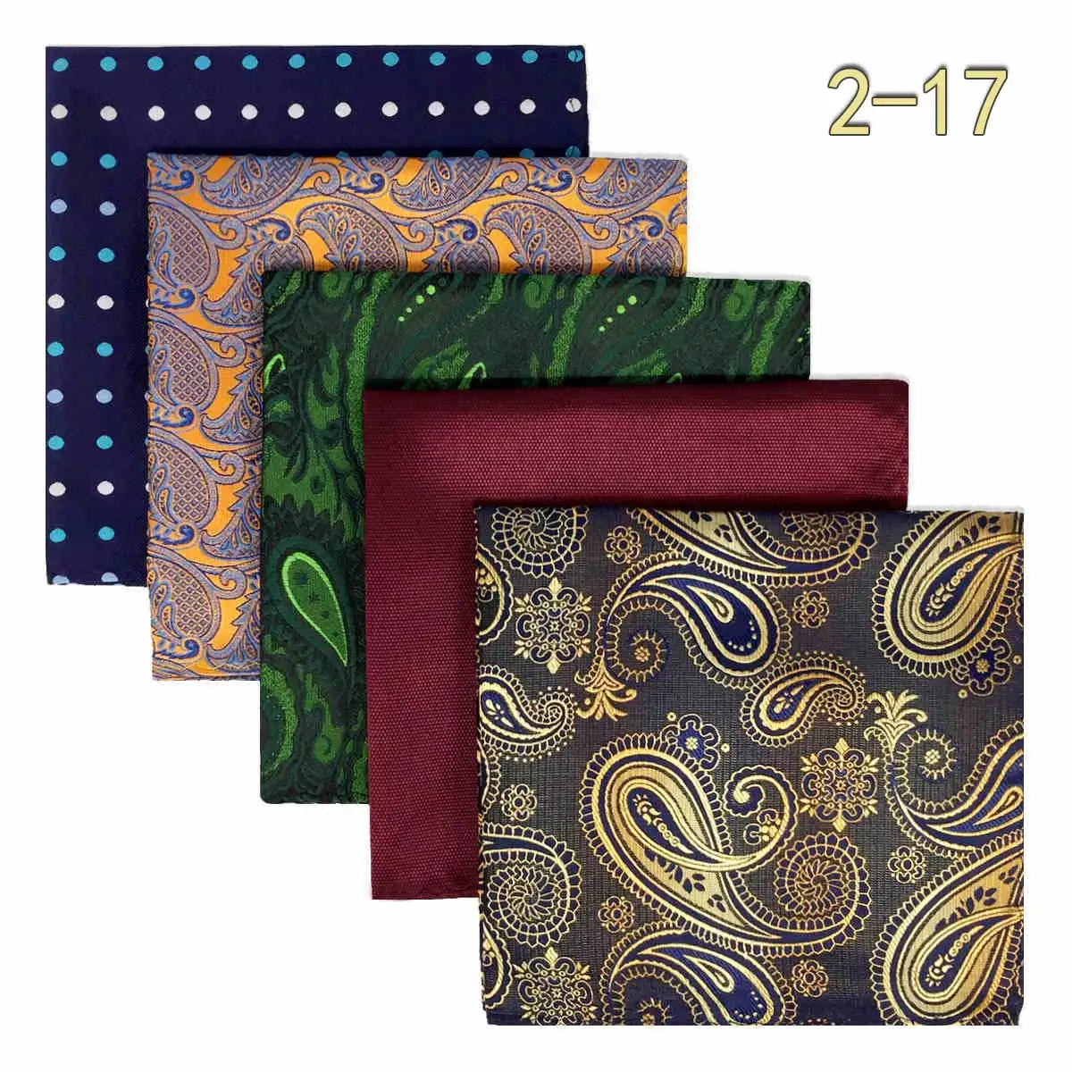 Conjunto de 5 Lenços de Bolso para Homem