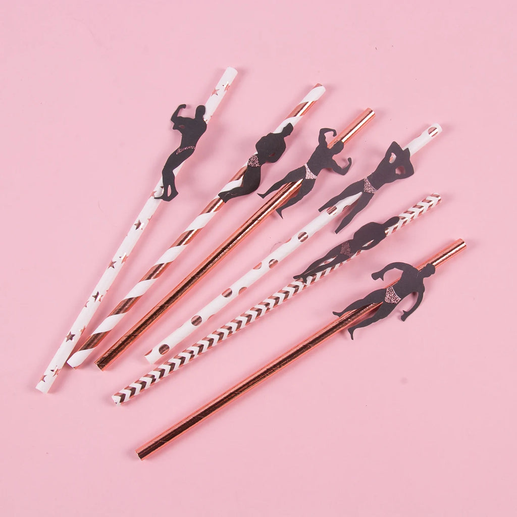 Palhinhas Decorativas para Despedida de Solteira – Pack de 6 ou 12 Unidades
