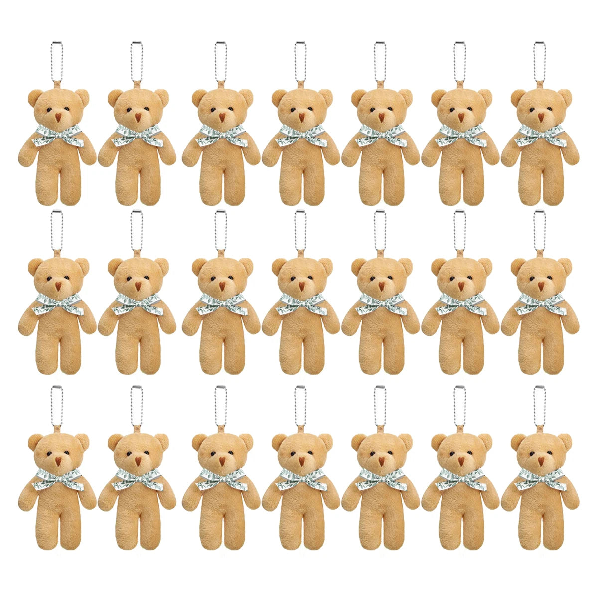 Mini Ursinhos com Chaveiro e Tag de Agradecimento