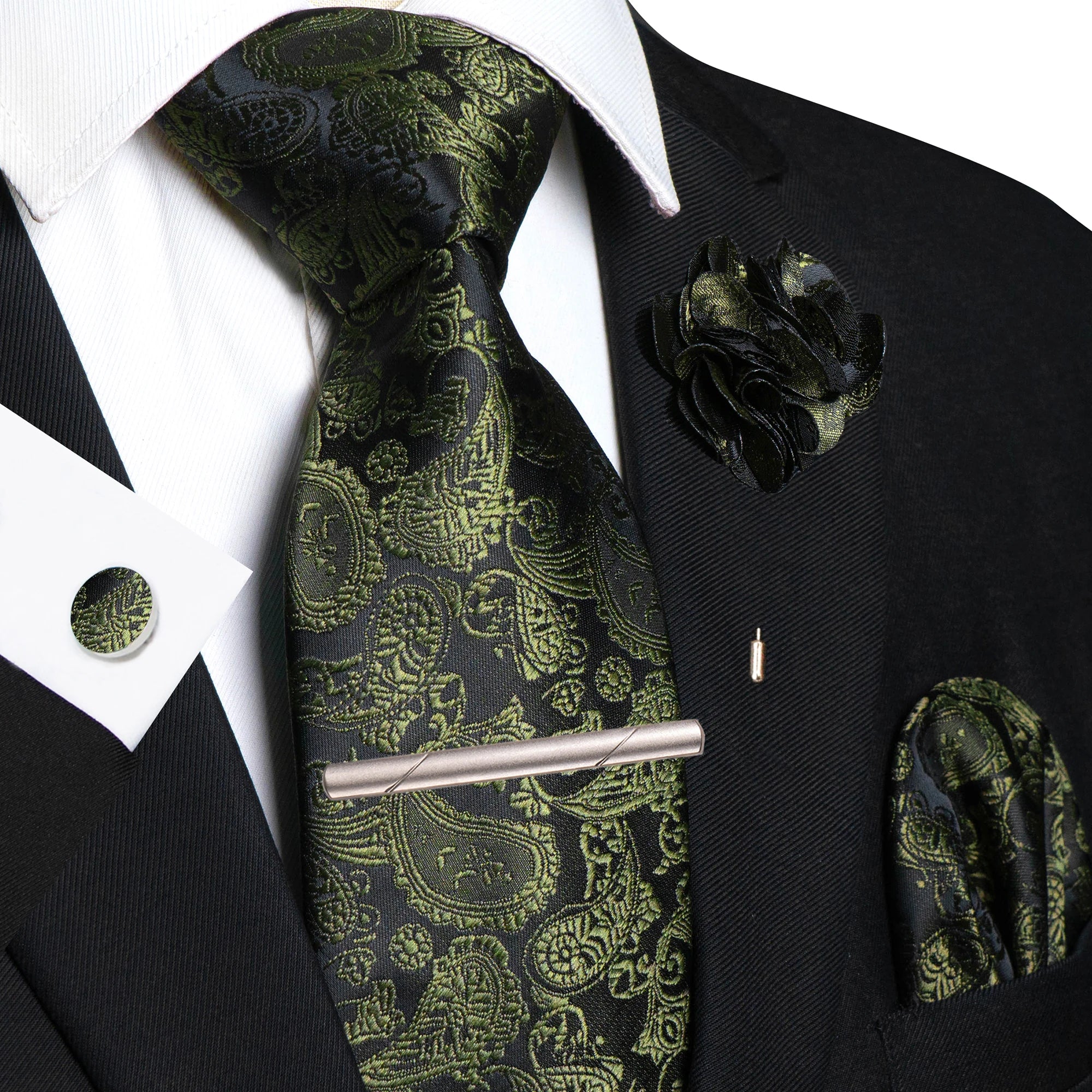 Conjunto de Gravata Paisley Premium