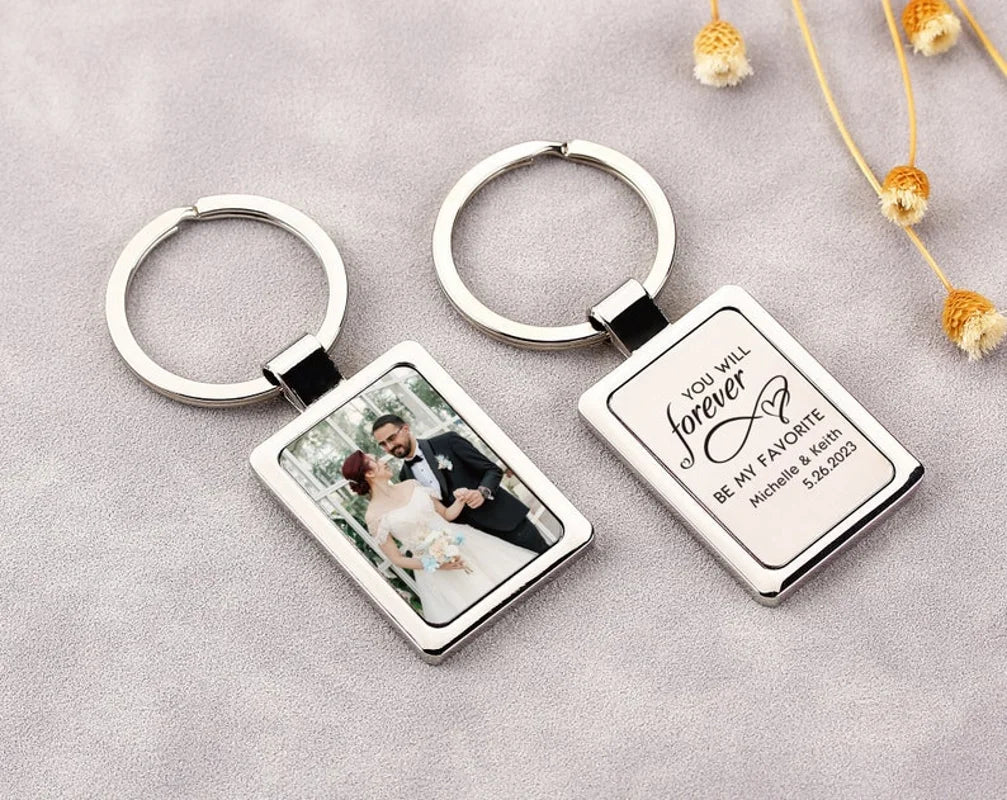 Porta-Chaves Personalizado com Fotografia e Data Especial