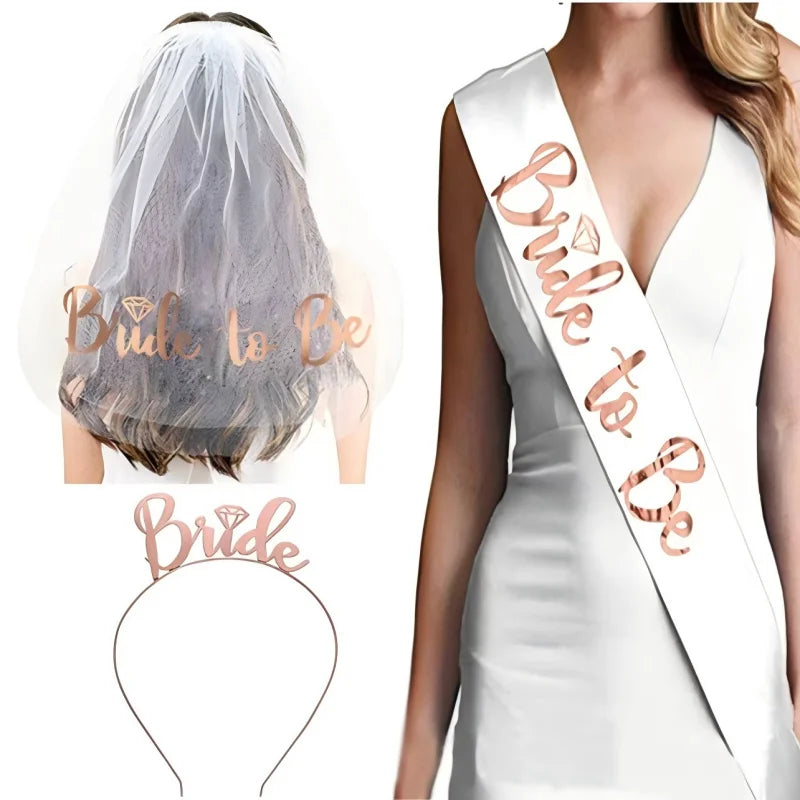 Kit de Decoração "Bride to Be" Rose Gold – Balões e Decoração para Despedida de Solteira