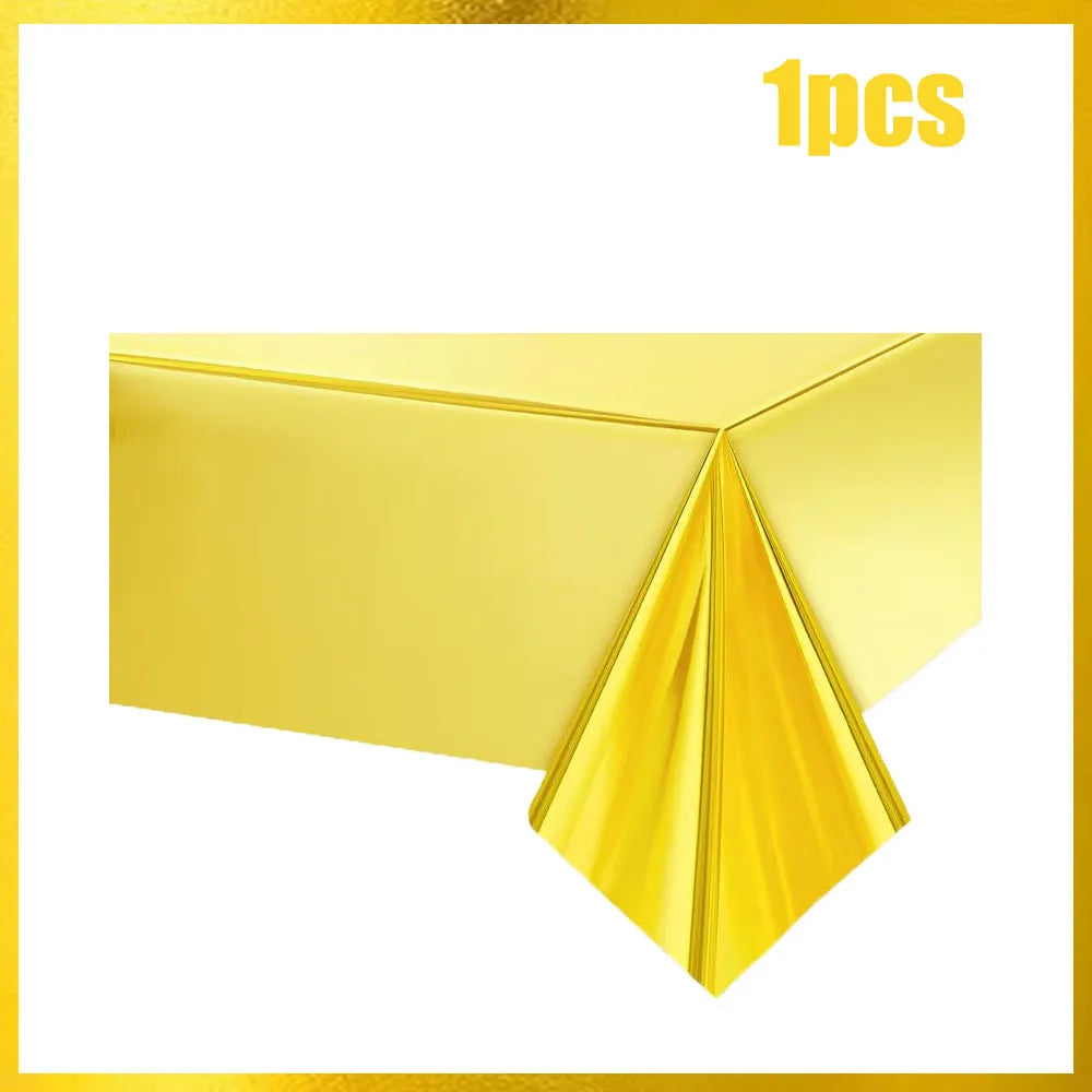 Conjunto de Louça Descartável Dourada – Copos, Pratos e Guardanapos para Festas