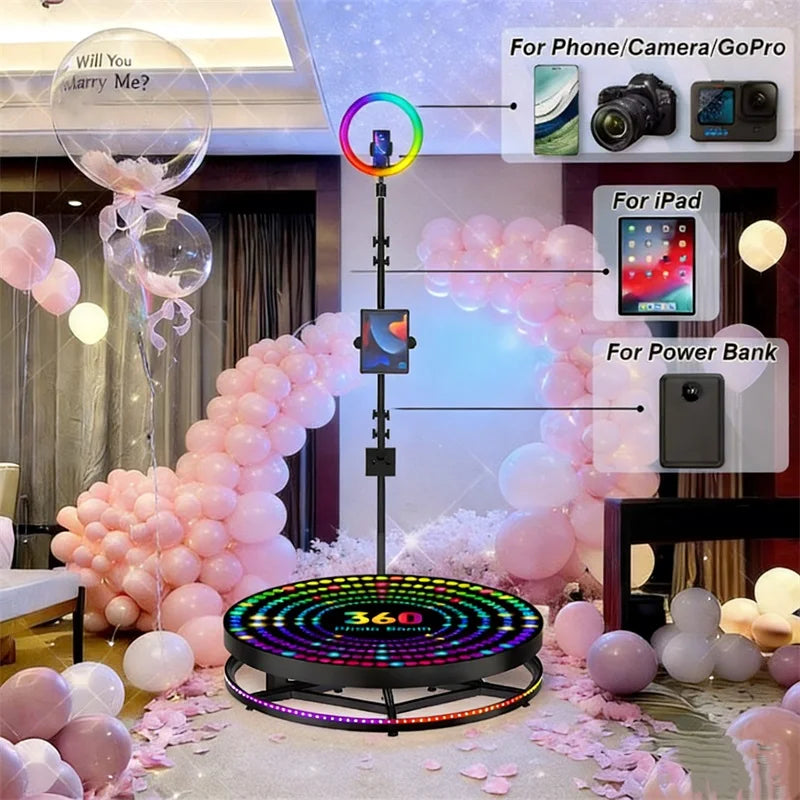 Plataforma 360° para Vídeos – Photo Booth para Casamentos e Eventos